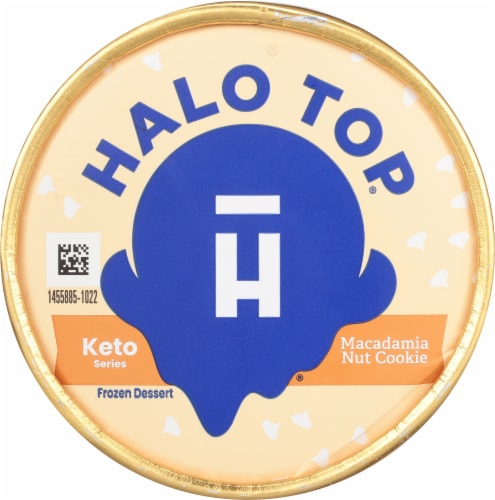 Halo Top® Keto Macadamia Nut Cookie Ice Cream Pint Perspective: top