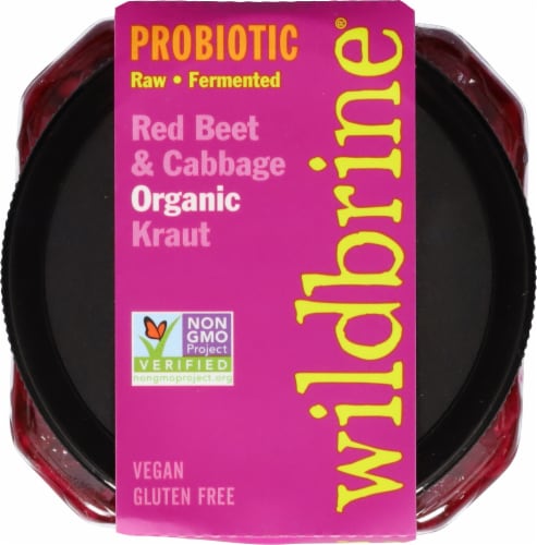 Wildbrine® Red Beet and Cabbage Organic Sauerkraut Perspective: top