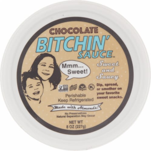 Bitchin' Sauce Chocolate Sweet Sauce™ with Almonds Perspective: top