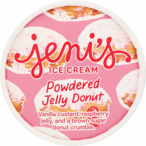 Jeni's Raspberry Rose Jelly Donut Ice Cream Perspective: top