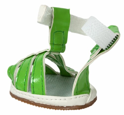 Pet Life Buckle-Supportive Pvc Waterproof Pet Sandals Shoes - Set Of 4 Perspective: top