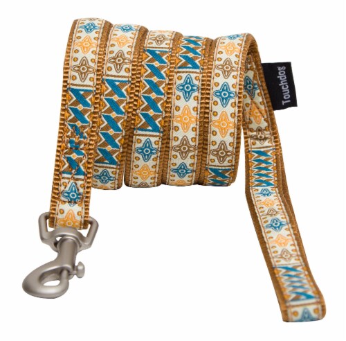 Touchdog Caliber Designer Embroidered Fashion Pet Dog Leash And Harness Combination Perspective: top