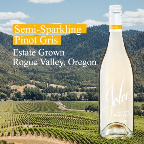Jolee Semi Sparkling Pinot Gris Oregon White Wine Perspective: top