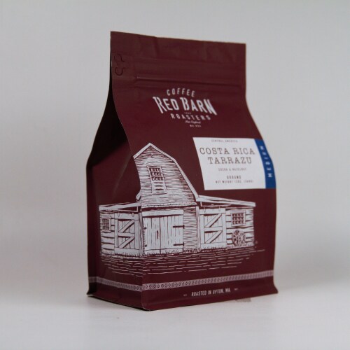 Red Barn Coffee Roasters 12oz Costa Rica Ground Coffee Perspective: top