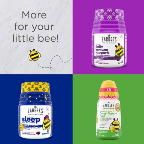Zarbee's Children’s Multivitamin + Immune Gummies, Berry Perspective: top