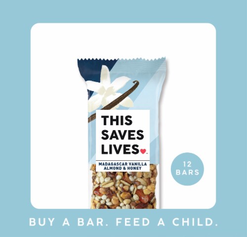 This Saves Lives Madagascar Vanilla Almond & Honey Fitness Bars Perspective: top