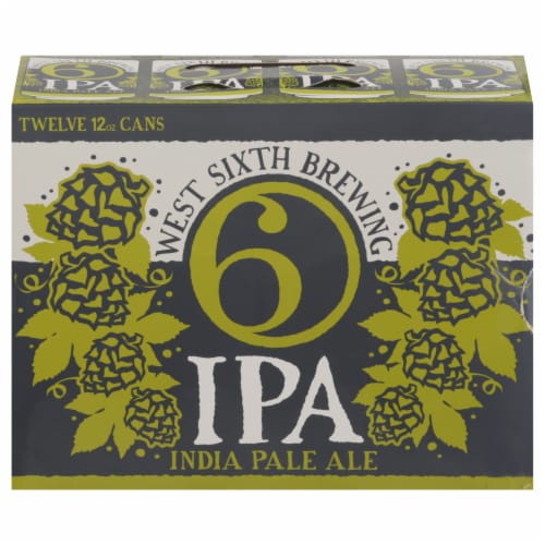 West Sixth Brewing IPA Craft Beer Cans Perspective: top