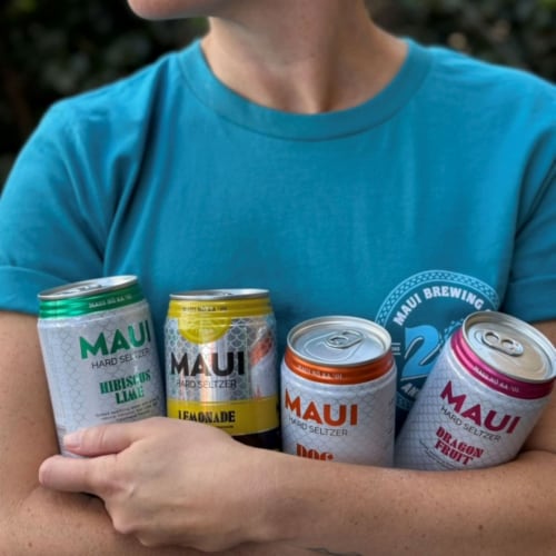 Maui Hard Seltzer POG Craft Spiked Sparkling Water Perspective: top