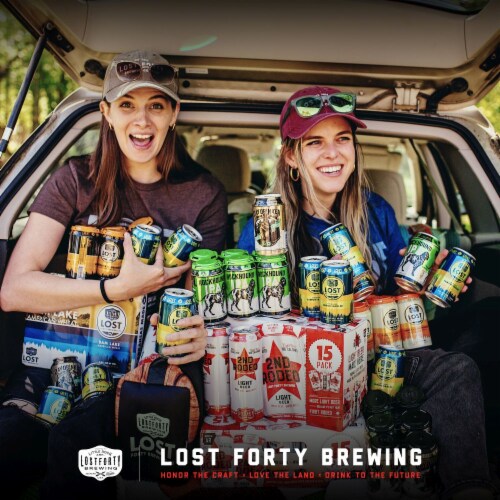 Lost Forty Brewing Love Honey Bock Craft Beer Perspective: top