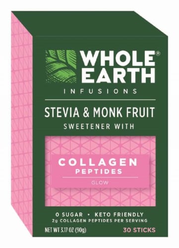 Whole Earth Infusions Stevia & Monk Fruit Sweetener Sticks Perspective: top