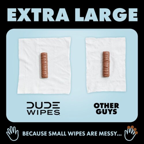 DUDE Wipes® XL Unscented Medicated Flushable Wipes Perspective: top