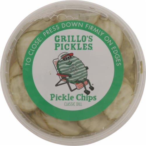 Grillo's® Pickles Fresh Classic Dill Pickle Chips Perspective: top