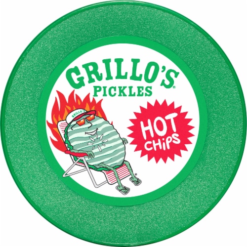 Grillo's® Pickles Hot Classic Dill Chips Perspective: top