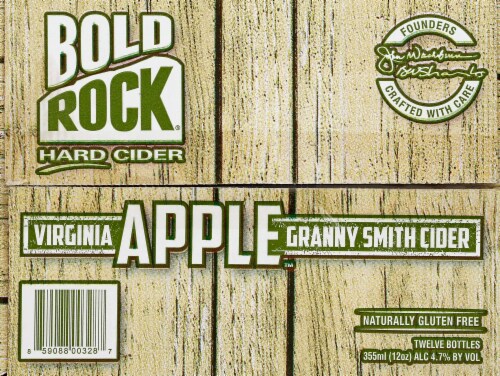 Bold Rock® Virginia Granny Smith Hard Apple Cider Perspective: top