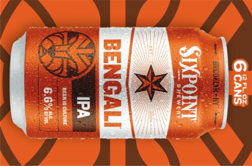 Sixpoint Bengali IPA Beer 6 Cans Perspective: top