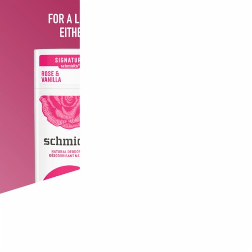 Schmidt's® Aluminum-Free 24-Hour Odor Protection Rose & Vanilla Vegan Natural Deodorant Stick Perspective: top
