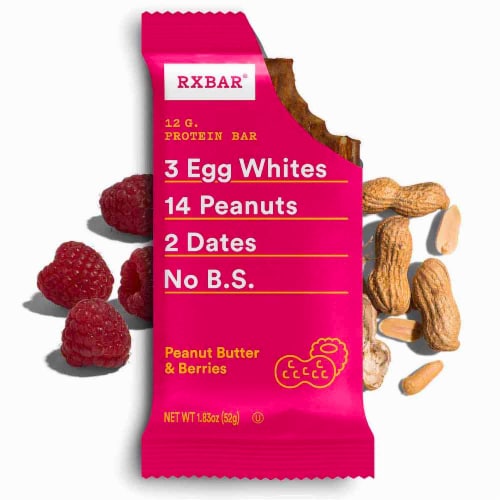 RXBAR® Peanut Butter & Berries Protein Bars Perspective: top