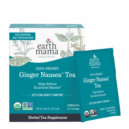 Earth Mama® Organic Ginger Nausea™ Tea Perspective: top