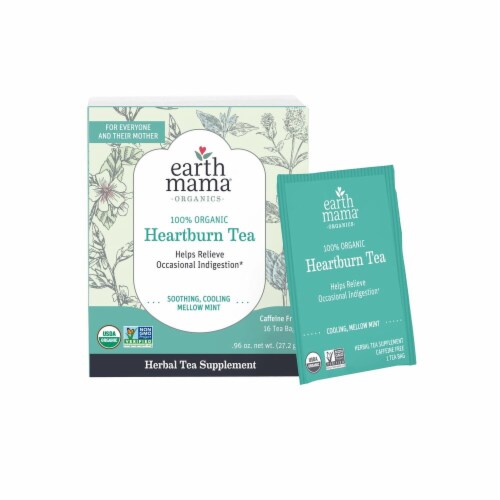 Earth Mama® Organic Heartburn Tea Perspective: top