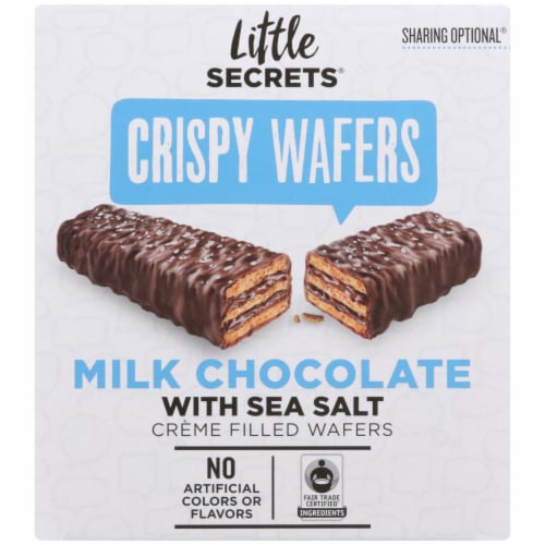Little Secrets® Milk Chocolate With Sea Salt Crispy Wafers Perspective: top
