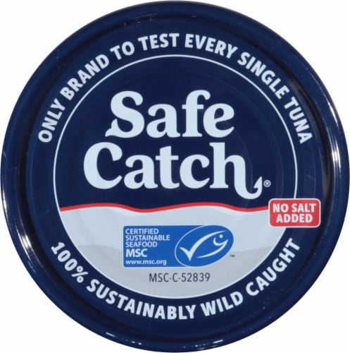 Safe Catch® No Salt Added Wild Albacore Tuna Perspective: top