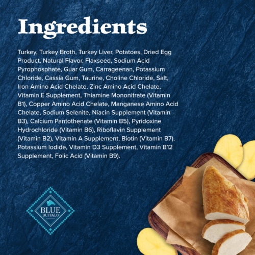 Blue Buffalo Wilderness High-Protein Grain-Free Adult Pate Wet Cat Food Turkey Perspective: top