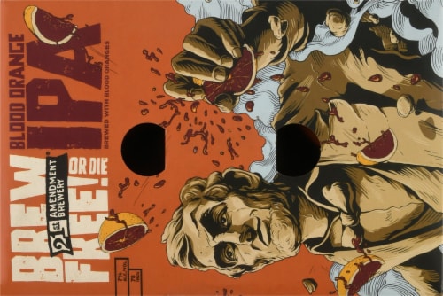 21st Amendment® Brew Free or Die Blood Orange IPA Perspective: top