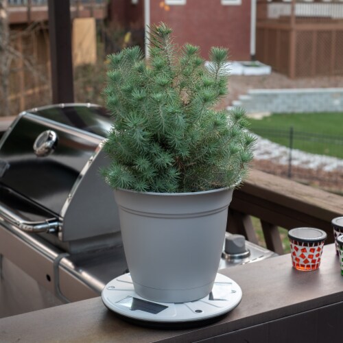 Solar Uplight Planter Base Perspective: top