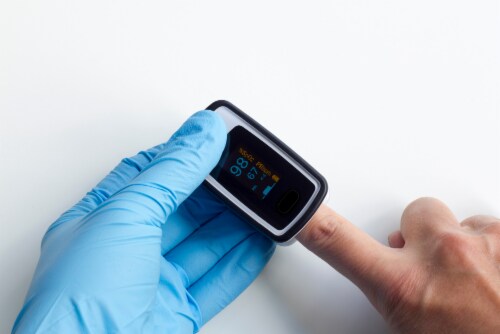NuvoMed Blood Oxygen Pulse Oximeter Perspective: top