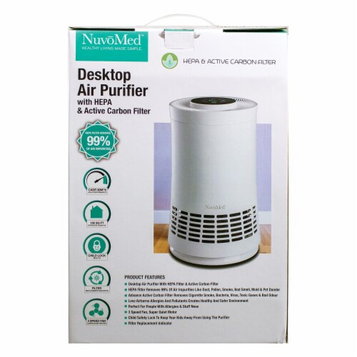 Desktop Air Purifier with HEPA Filter Perspective: top