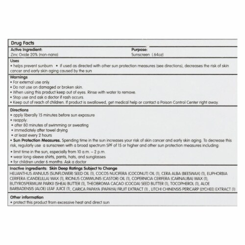 Thinksport Kids Zinc Oxide SPF 30 Sunscreen Stick Perspective: top