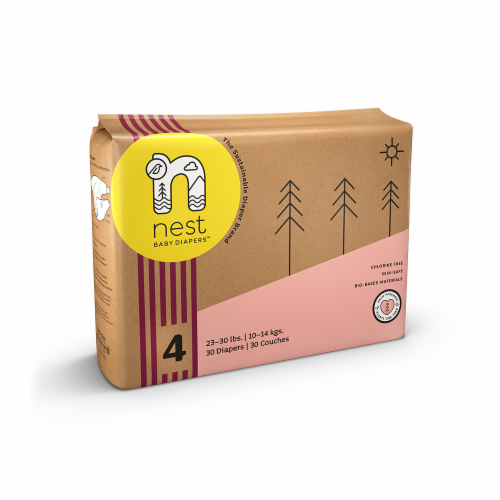 Nest Baby Diapers Size 4, 120 diapers Perspective: top