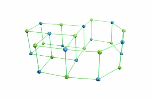 Funphix Glow in the Dark Fort Building Kit - Blue/Green Perspective: top