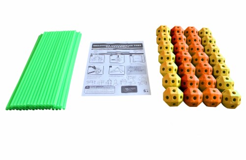 Funphix Glow in the Dark Fort Building Kit - Orange/Yellow Perspective: top