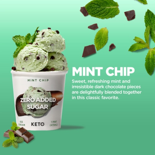 Keto Pint Mint Chip Ice Cream Perspective: top