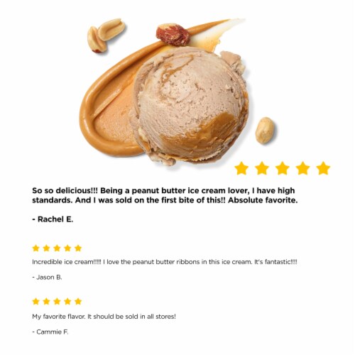 Keto Pint Peanut Butter Cup Ice Cream Perspective: top