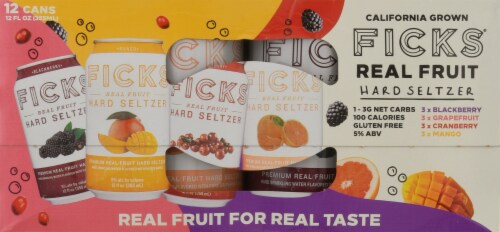 Ficks® Real Fruit Hard Seltzer Variety Pack Perspective: top