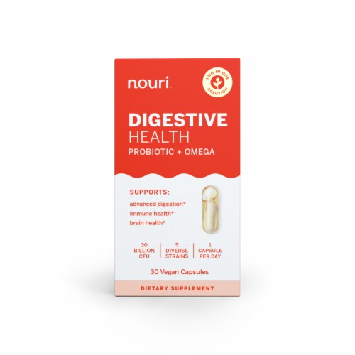 Nouri® Digestive Health Probiotic Capsules Perspective: top