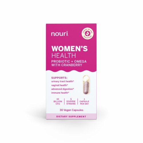Nouri® Women's Health Probiotic Capsules Perspective: top