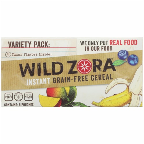 Wild Zora Instant Grain-Free Hot Cereal Variety Pack Perspective: top