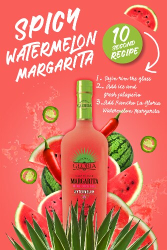 Rancho La Gloria Watermelon Margarita Wine Ready to Drink Cocktail Perspective: top