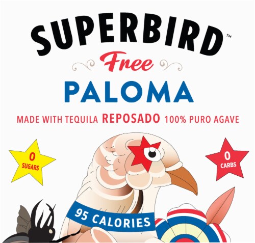 Superbird Free Pink Grapefruit Paloma Tequila Soda Perspective: top