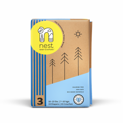 Nest Baby Diapers Size 3, 66 diapers Perspective: top