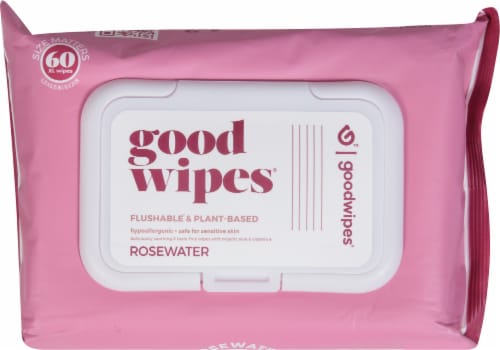 Goodwipes® Rosewater Flushable Wipes Perspective: top
