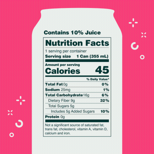 Olipop® Cherry Vanilla Sparkling Tonic Perspective: top