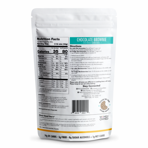 Chocolate Brownie Mix | Keto Baking Mix | Sugar-Free, Gluten-Free, Grain-Free(Pack of 3) Perspective: top