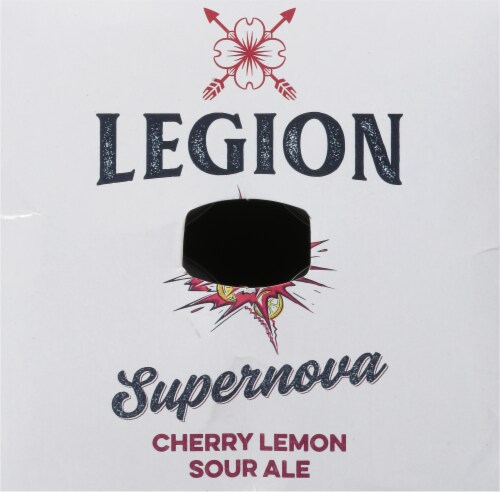 Legion Brewing Supernova Cherry Lemon Sour Ale Perspective: top