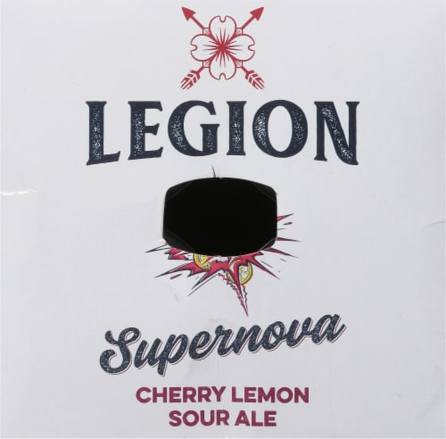 Legion Brewing Supernova Cherry Lemon Sour Ale Perspective: top
