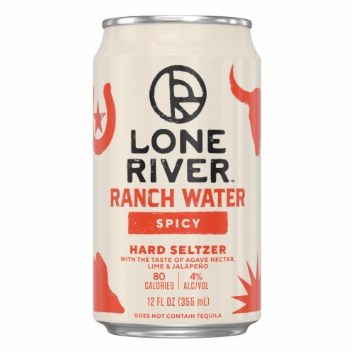 Lone River Ranch Water Spicy Hard Seltzer Perspective: top