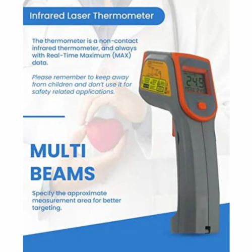 Infrared Thermometer Gun, Non Contact Digital Laser Thermometer Temperature  Gun